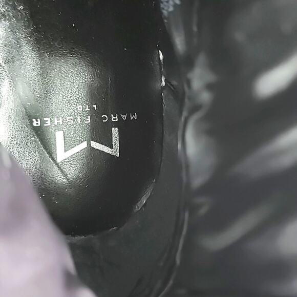 MARC FISHER VELIMA BLACK LUG SOLE HIKING BOOTIES SUEDE LADIES SIZE 6.5 NWOB - Picture 7 of 16